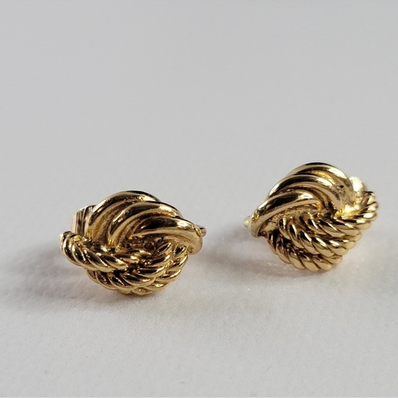 CHRISTIAN DIOR Gold Plated Earrings - Picture 1 of 4